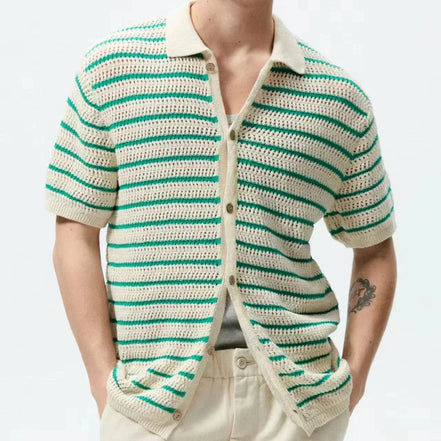 Polo A Rayas De Punto Breeze Colección Exclusiva Para Primavera Verano Con Detalles Retro Y Tejido Transpirable