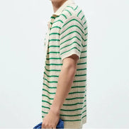 Polo A Rayas De Punto Breeze Colección Exclusiva Para Primavera Verano Con Detalles Retro Y Tejido Transpirable