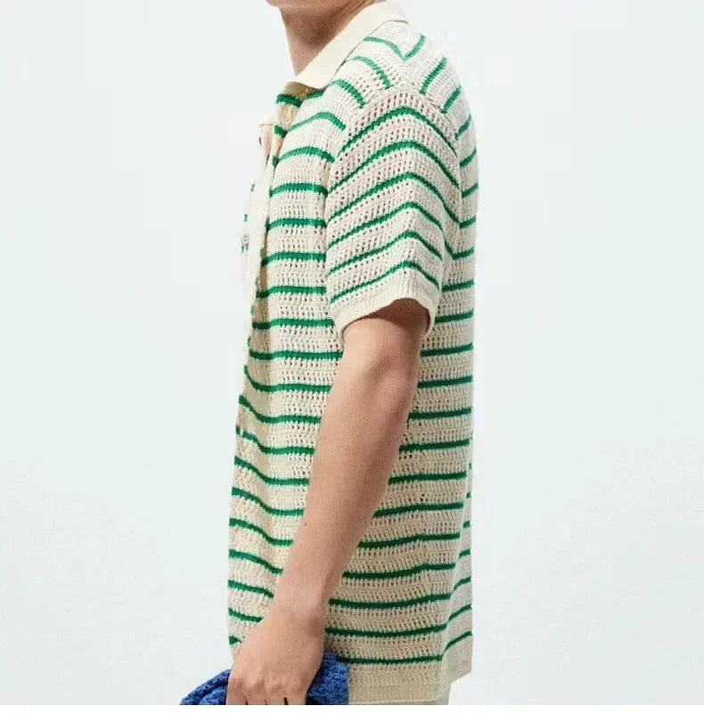 Polo A Rayas De Punto Breeze Colección Exclusiva Para Primavera Verano Con Detalles Retro Y Tejido Transpirable