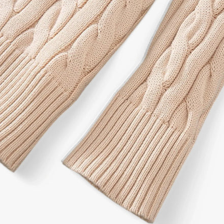 Suéter Trenzado de Algodón Premium Exclusivo con Cremallera