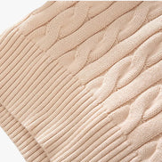 Suéter Trenzado de Algodón Premium Exclusivo con Cremallera