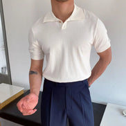 Polo de Punto Ligero de Algodón Supima Colección Refinada Edición Limitada Primavera Verano