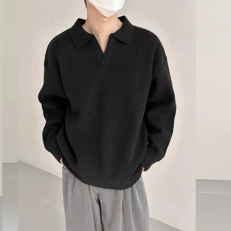 Suéter De Punto Premium Con Cuello Caído Estructurado Textura Suave Colección Exclusiva