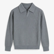 Suéter De Punto Premium Con Cuello Caído Estructurado Textura Suave Colección Exclusiva