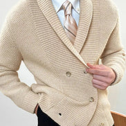 Cardigan De Punto Texturizado De Colección Premium Para Estilo Formal Y Casual Edición Limitada