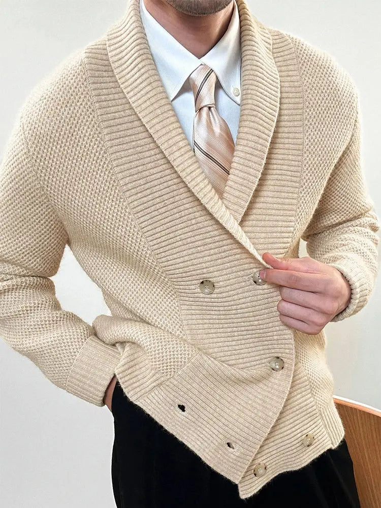 Cardigan De Punto Texturizado De Colección Premium Para Estilo Formal Y Casual Edición Limitada