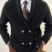 Cardigan De Punto Texturizado De Colección Premium Para Estilo Formal Y Casual Edición Limitada