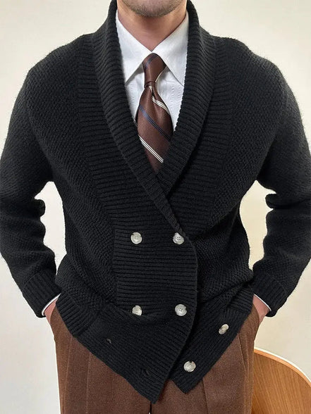 Cardigan De Punto Texturizado De Colección Premium Para Estilo Formal Y Casual Edición Limitada