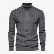 Suéter De Lana Rayas Con Cuello Alto Edición Limitada