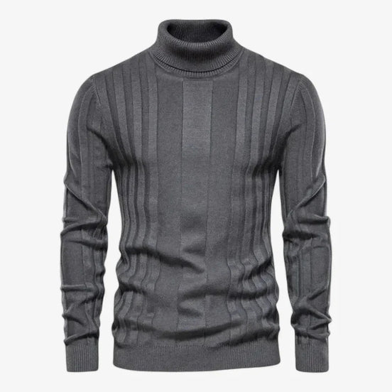 Suéter De Lana Rayas Con Cuello Alto Edición Limitada