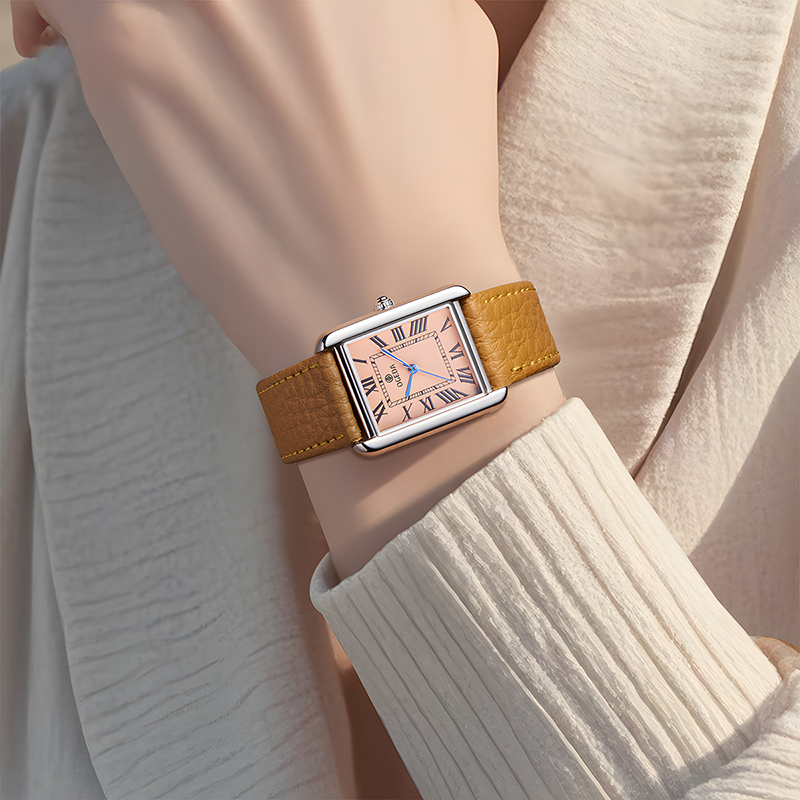 Reloj Cuarzo Clásico Pulsera Cuero Texturizado Colección Elegancia Edición Limitada