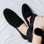 Mocasines De Gamuza Bovina Premium Colección Primavera Otoño Edición Limitada Silueta Sofisticada