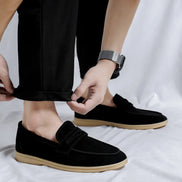 Mocasines De Gamuza Bovina Premium Colección Primavera Otoño Edición Limitada Silueta Sofisticada