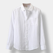 Old Money Camisa De Lino Larga De La Colección Linen Con Detalle De Exclusividad