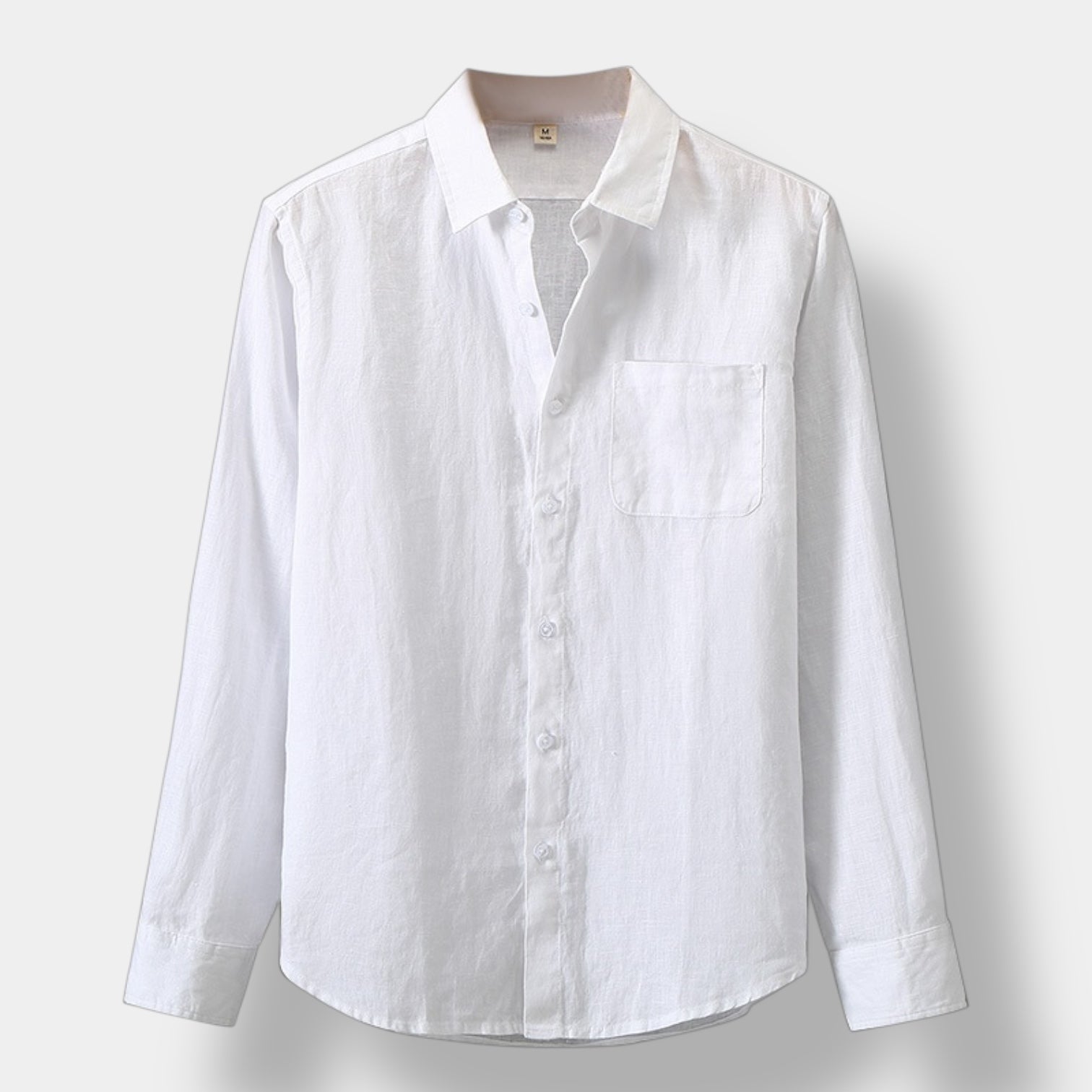 Old Money Camisa De Lino Larga De La Colección Linen Con Detalle De Exclusividad