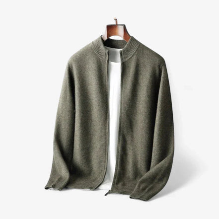 Cardigan De Lana Premium Exclusiva Con Cremallera Completa