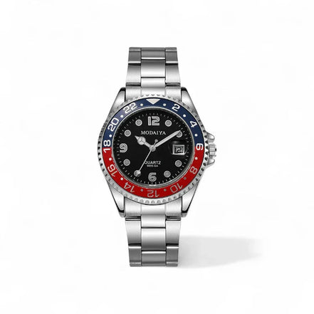 Ghost Reloj Masculino, Acero Pulido, Bisel Bicolor, Movimiento Cuarzo, Colección Diver Selecta