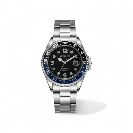 Ghost Reloj Masculino, Acero Pulido, Bisel Bicolor, Movimiento Cuarzo, Colección Diver Selecta