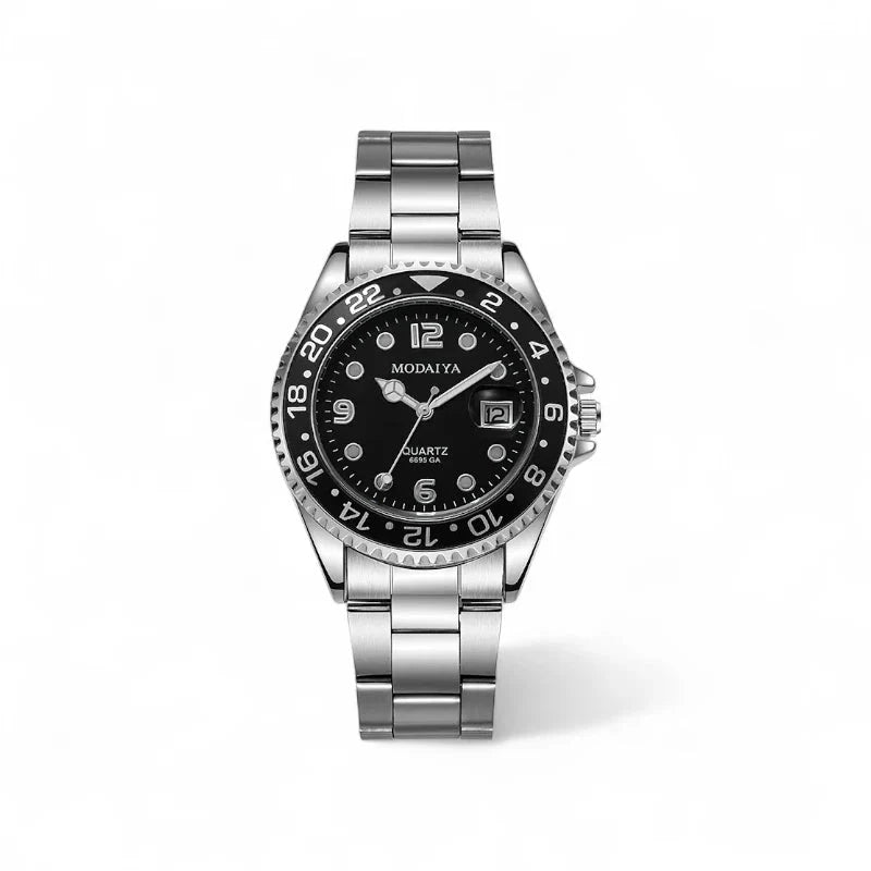 Ghost Reloj Masculino, Acero Pulido, Bisel Bicolor, Movimiento Cuarzo, Colección Diver Selecta