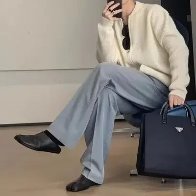 Cardigan Heritage Knit Con Cierre Completo Textura Canelada Colección Sutil Exclusiva