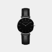 Old Money Reloj Redondo Plata Y Cuero Colección Londres Siglo XX Edición Limitada