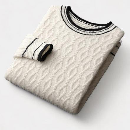 Old Money Suéter De Lana Merino Con Cuello Redondo Colección Old Money Edición Exclusiva