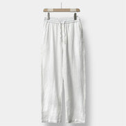 Old Money Pantalón Recto de Lino Premium Colección Elegancia Atemporal Exclusiva para Climas Cálidos