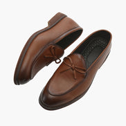 Hampton Mocasín Con Encaje De Cuero De Grano Completo, Colección Heritage Craft Limitada