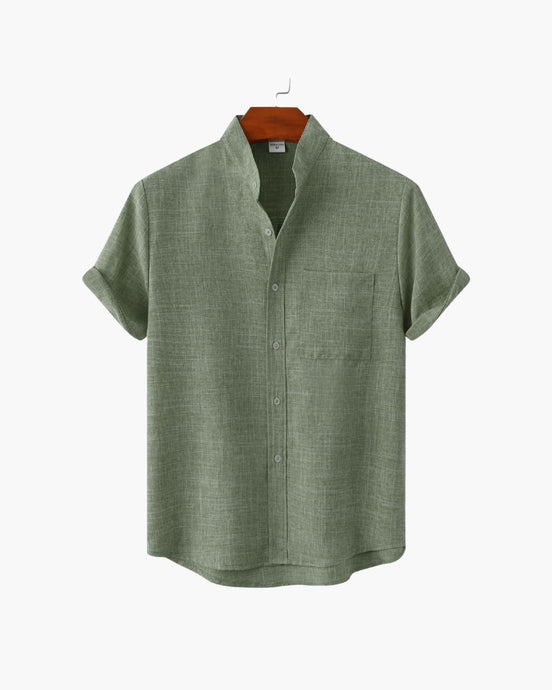 Mandarin Mark Camisa de Algodón Premium Minimal Exclusiva
