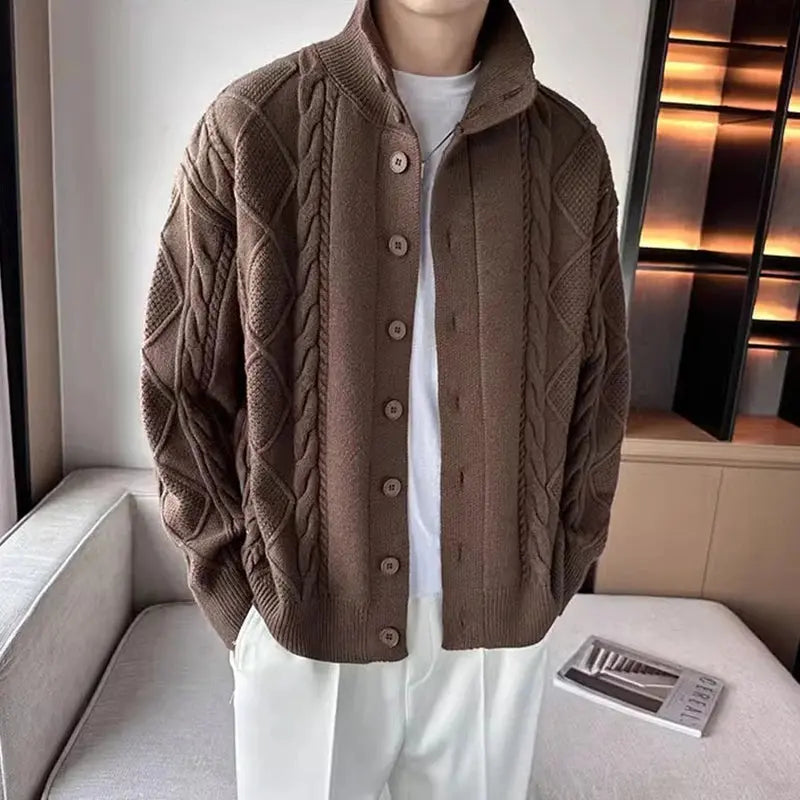 Suéter de Punto Crochet Tejido Trenzado Texturizado Colección Exclusiva Edición Limitada