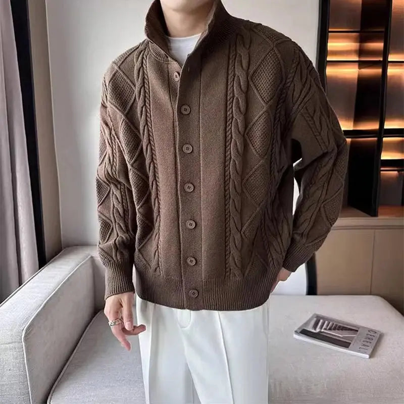 Suéter de Punto Crochet Tejido Trenzado Texturizado Colección Exclusiva Edición Limitada