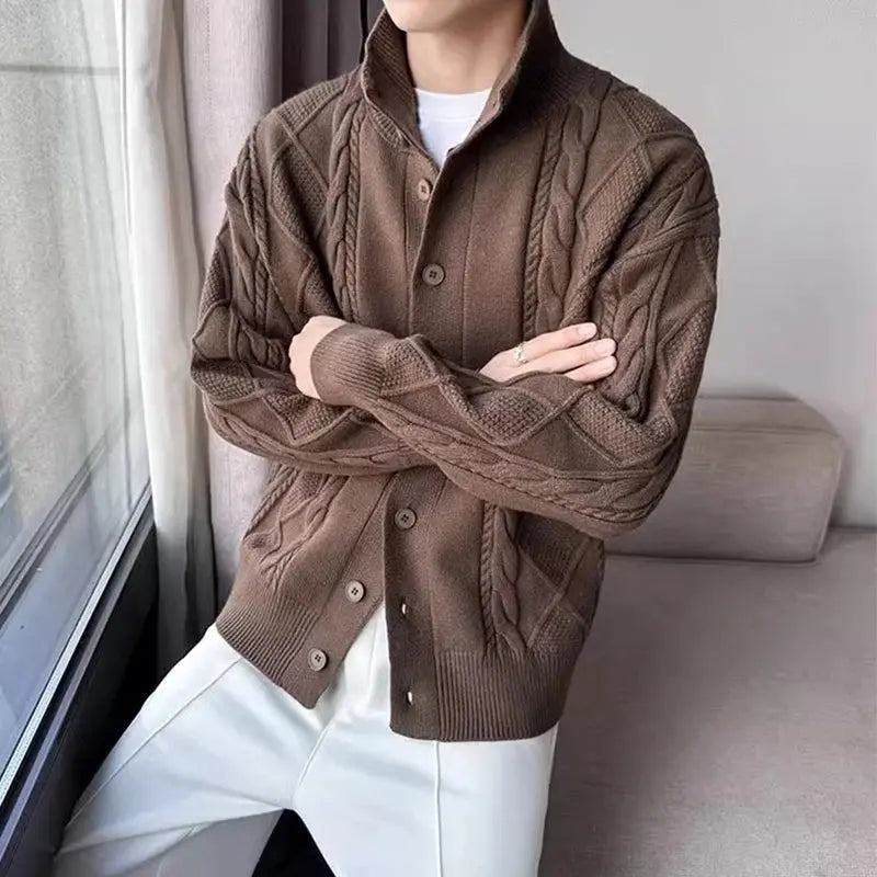 Suéter de Punto Crochet Tejido Trenzado Texturizado Colección Exclusiva Edición Limitada