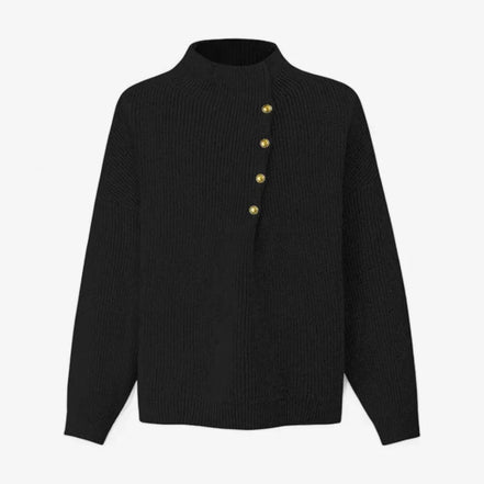 Suéter De Punto Canalé Premium Con Cuello Falso Inspiración Coreana Edición Limitada