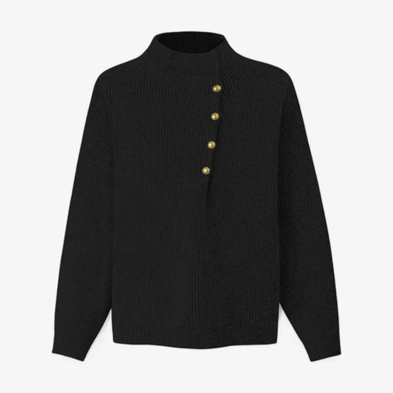 Suéter De Punto Canalé Premium Con Cuello Falso Inspiración Coreana Edición Limitada