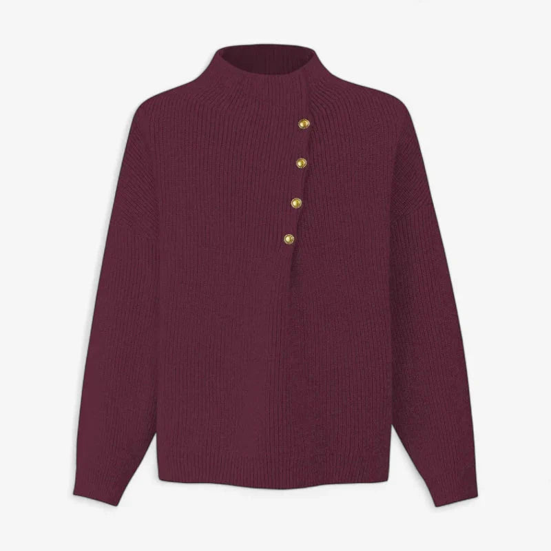 Suéter De Punto Canalé Premium Con Cuello Falso Inspiración Coreana Edición Limitada