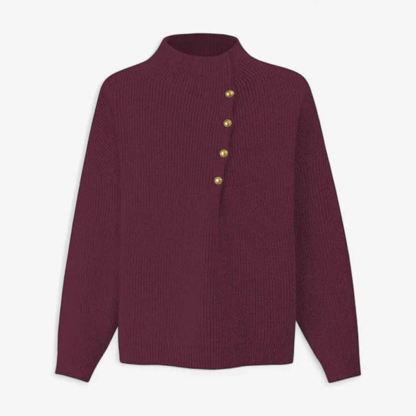 Suéter De Punto Canalé Premium Con Cuello Falso Inspiración Coreana Edición Limitada