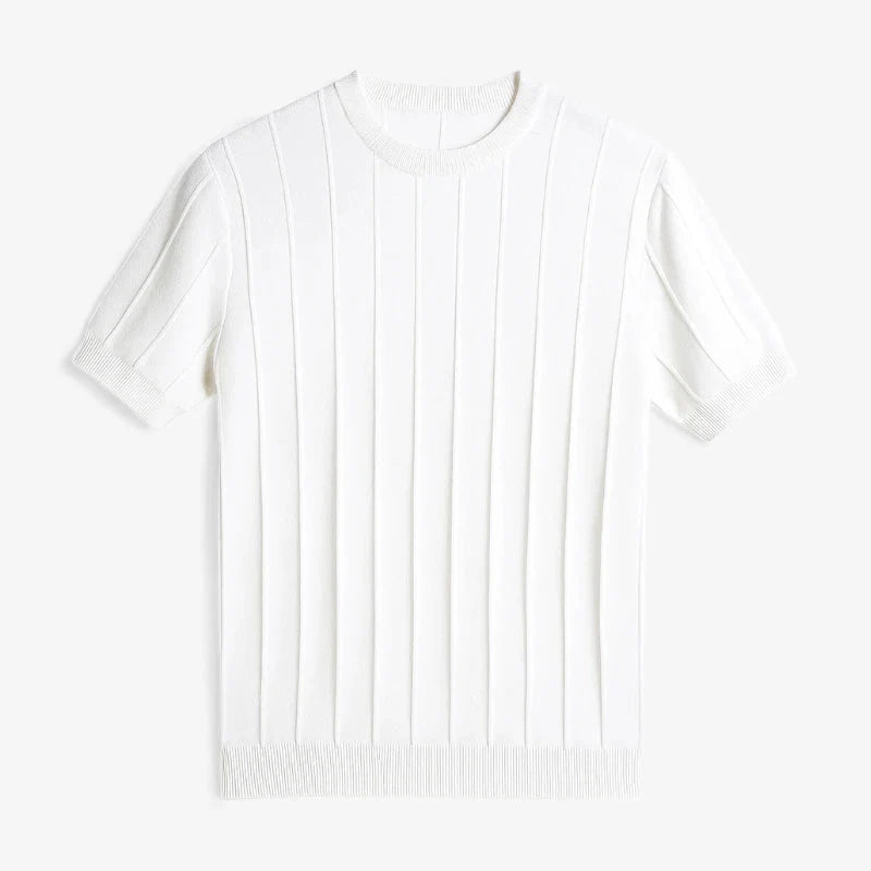 Camiseta Masculina De Punto Canalé Premium Con Tejido De Secado Rápido Para Primavera Verano Exquisita Edición Limitada