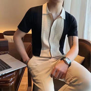 Old Money Camisa Polo Colección Británica De Punto Ligero Con Cuello Contraste Edición Limitada