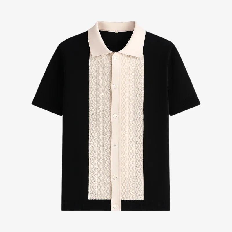 Old Money Camisa Polo Colección Británica De Punto Ligero Con Cuello Contraste Edición Limitada