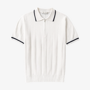 Old Money Polo de Punto Premium con Media Cremallera Colección Exclusiva y Tejido Suave