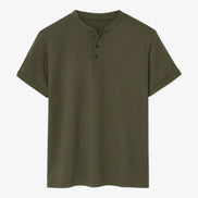 Camiseta Henry Collar de la Colección Old Money, Poliéster Suave, Estilo Minimalista y Exclusivo