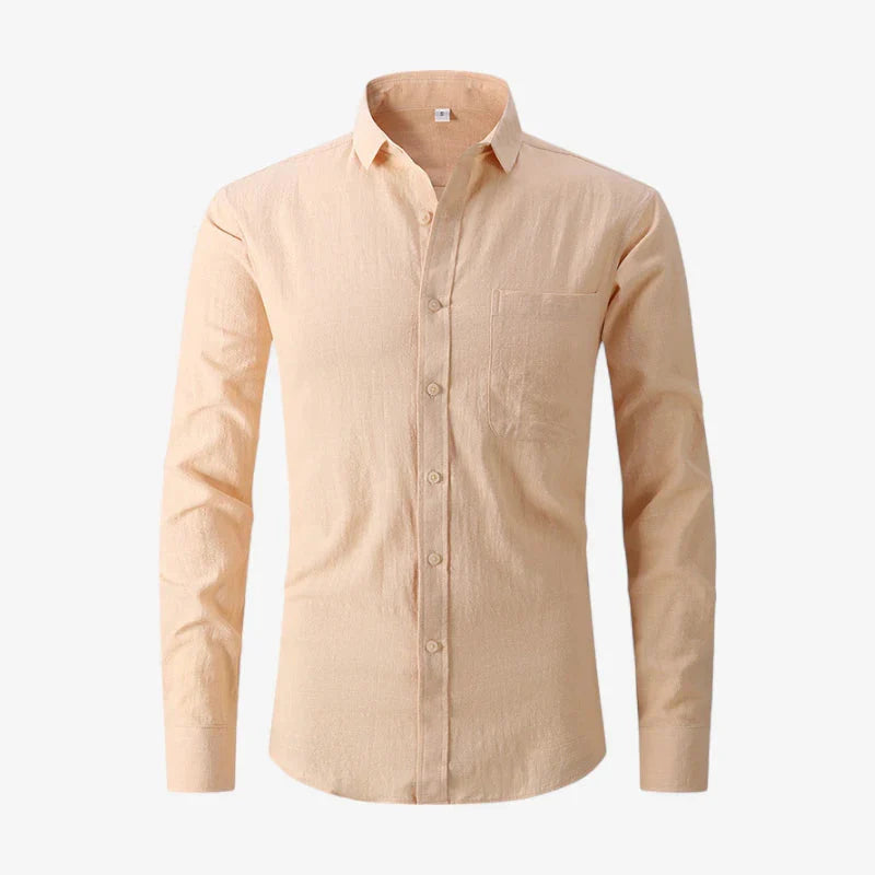 Camisa Casual de Algodón y Lino Corte Slim Colección Premium Edición Limitada para Estilos Elegantes