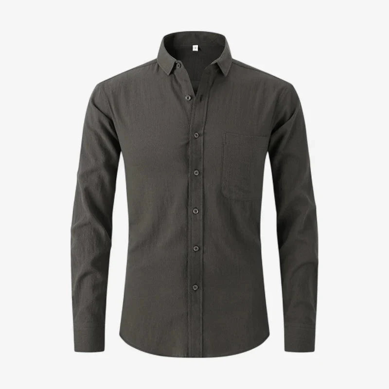 Camisa Casual de Algodón y Lino Corte Slim Colección Premium Edición Limitada para Estilos Elegantes