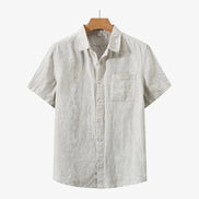 Old Money Linen Camisa De Verano Lino Textura Transpirable Colección Vintage Exclusiva