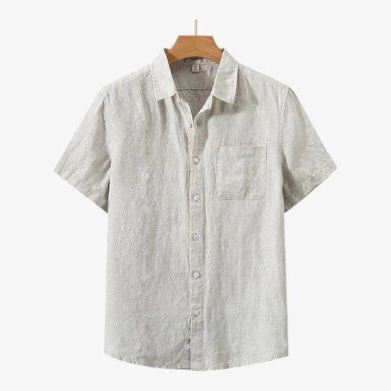 Old Money Linen Camisa De Verano Lino Textura Transpirable Colección Vintage Exclusiva