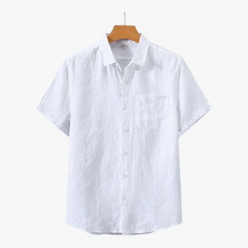 Old Money Linen Camisa De Verano Lino Textura Transpirable Colección Vintage Exclusiva