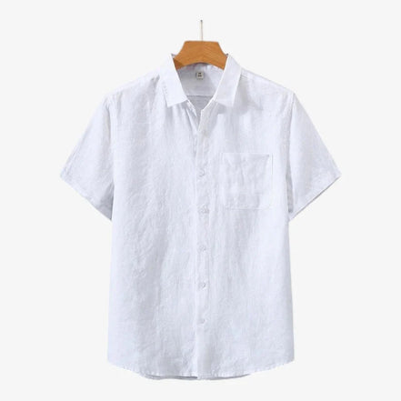 Old Money Linen Camisa De Verano Lino Textura Transpirable Colección Vintage Exclusiva