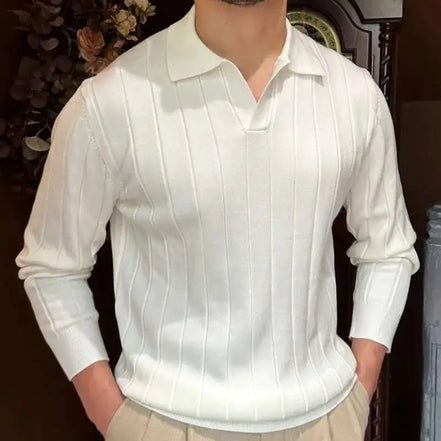 Old Money Camisa De Punto Canalé Colección Old Money Edición Limitada Exclusiva Para Coleccionistas