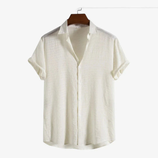 Old Money Camisa De Manga Corta Con Cuello Redondo Algodón Ligero Edición Limitada