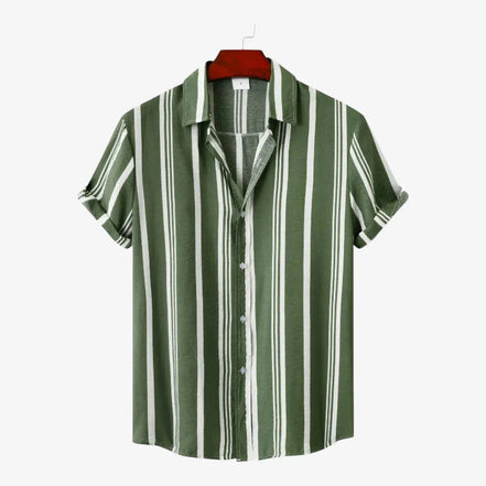 Old Money Camisa a Rayas Poliéster Vintage Exclusiva